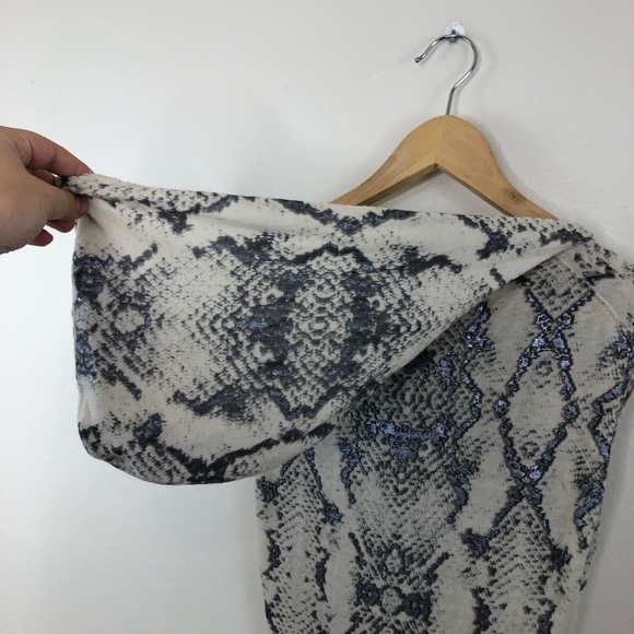 NWT Zadig & Voltaire Deluxe Cashmere Python Silver Metal Hooded maxi dress - Picture 8 of 13